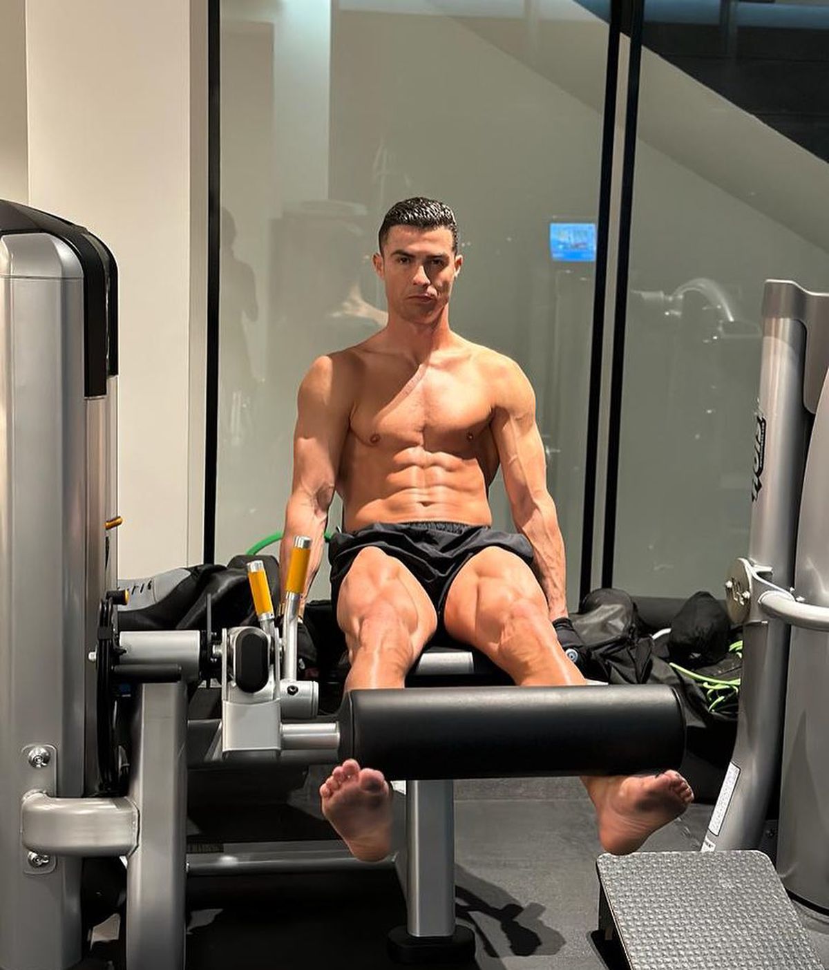 Cristiano Ronaldo trage tare în sală