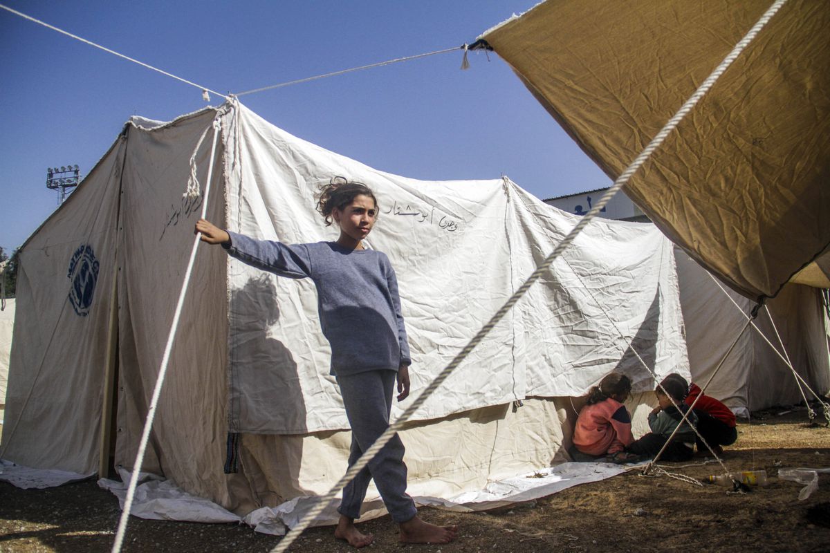 Stadionul „Yarmouk” din Fâșia Gaza, transformat într-un centru de refugiați