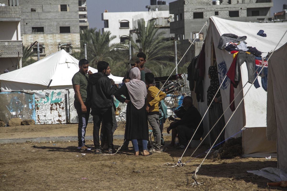 Stadionul „Yarmouk” din Fâșia Gaza, transformat într-un centru de refugiați