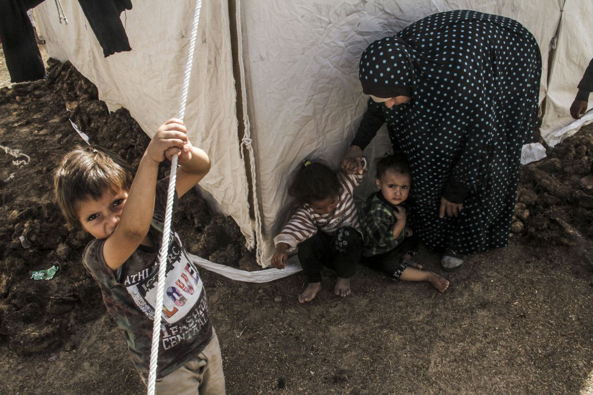 Stadionul „Yarmouk” din Fâșia Gaza, transformat într-un centru de refugiați