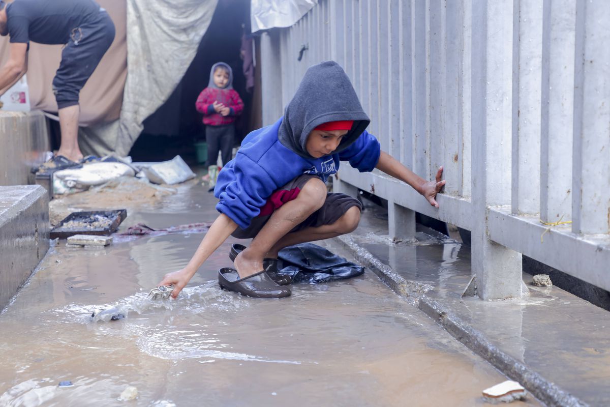 Stadionul „Yarmouk” din Fâșia Gaza, transformat într-un centru de refugiați