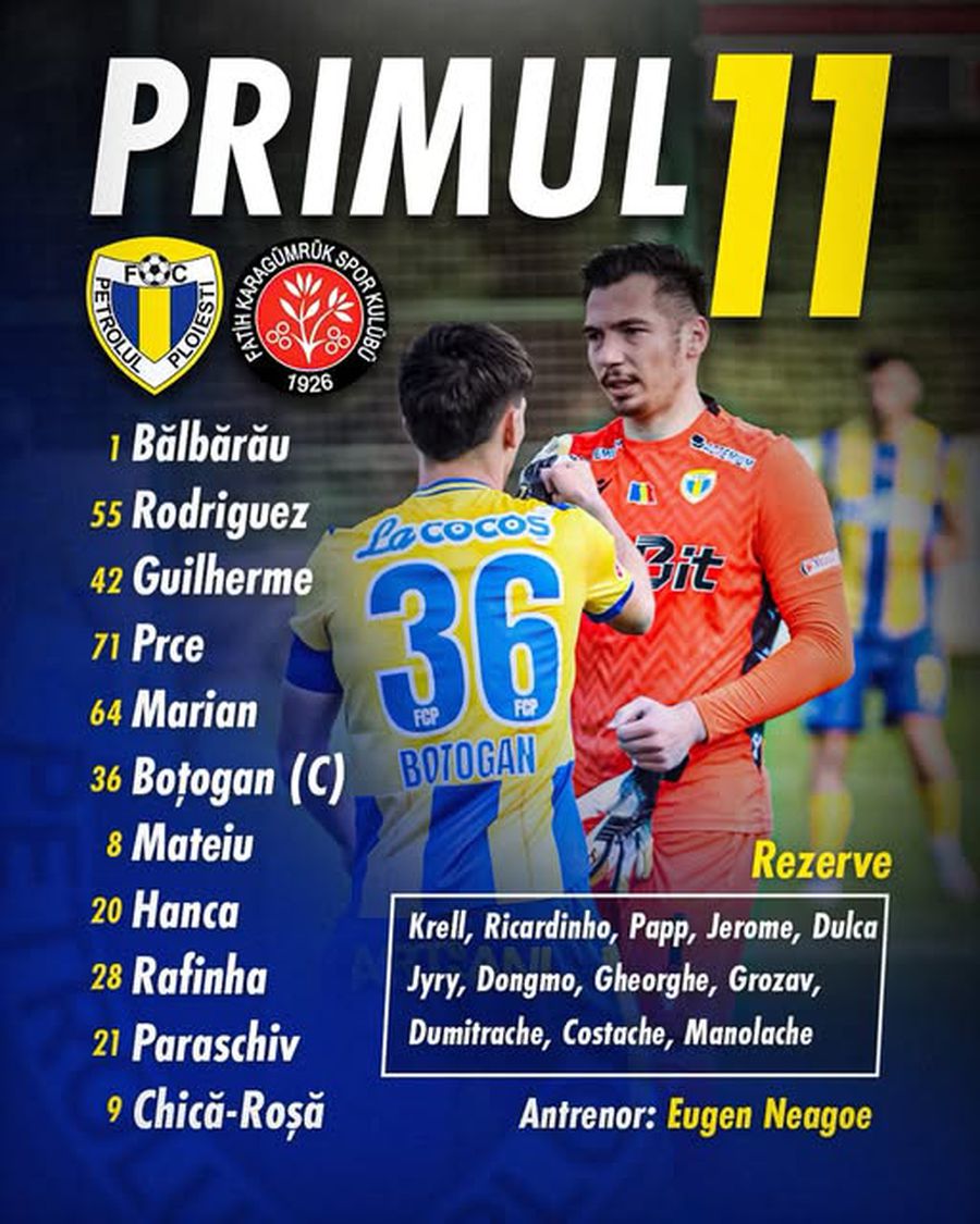 Final în Petrolul - Fatih Karagumruk, al doilea amical al „lupilor” » „Remontada” pentru prahoveni în Antalya