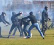 FOTO Măcel la un amical: ungurii și croații au intrat pe teren cu bâtele și s-au luat la bătaie