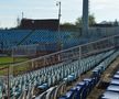 Stadion Oțelul Galați + vitrina cu trofee