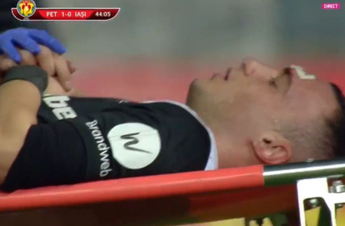 FOTO. Fault sângeros în Cupa României » Petrolul - Iași, întrerupt 4 minute: „E de ROȘU!”