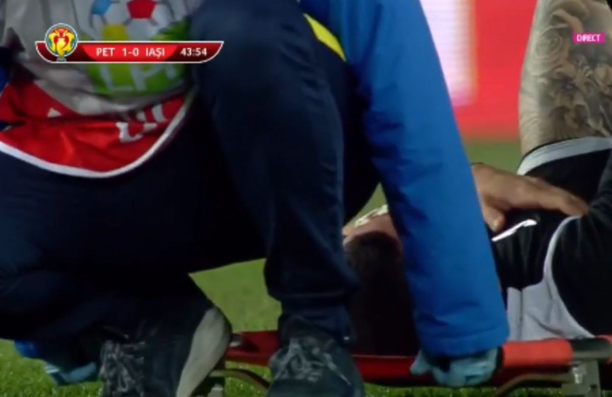 FOTO. Fault sângeros în Cupa României » Petrolul - Iași, întrerupt 4 minute: „E de ROȘU!”