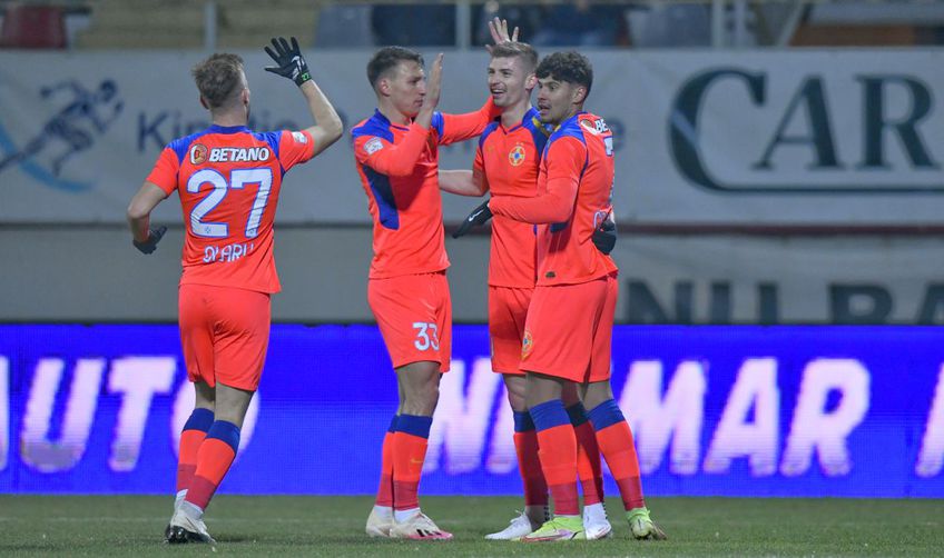 Fără emoții. FCSB a învins-o cu 3-0 pe Academica Clinceni în etapa #25 din Liga 1.