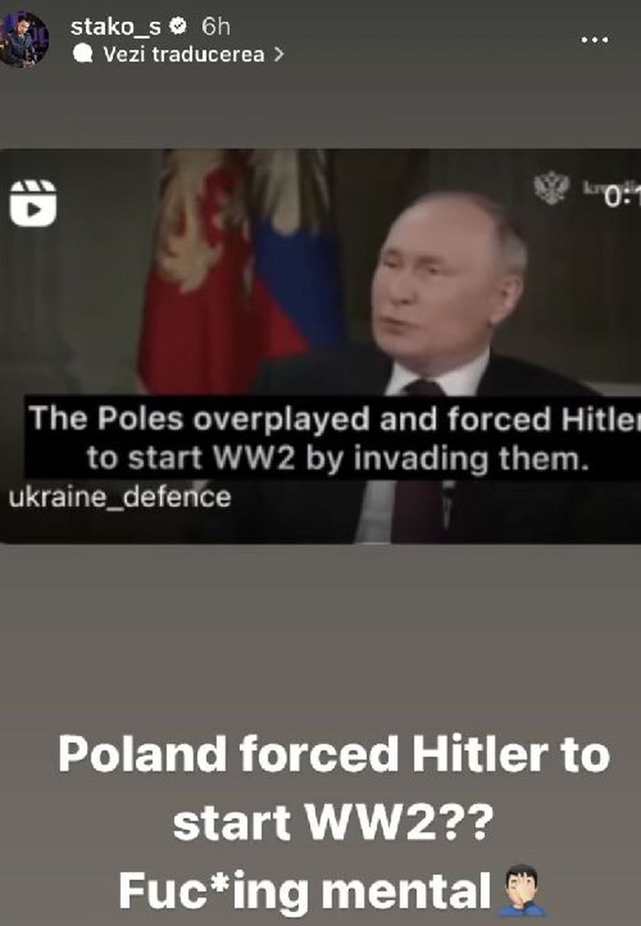 O afirmație făcută de Vladimir Putin în interviul dat lui Tucker Carlson l-a scandalizat pe celebrul sportiv din Ucraina: „Polonia l-a forțat pe Hitler? Al naibii nebun!”