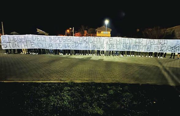 Scandal înainte de Universitatea Craiova - U Cluj! Bannere interzise, suporterii cer anchetă: „Știința e club de drept public, nu poate fuziona”