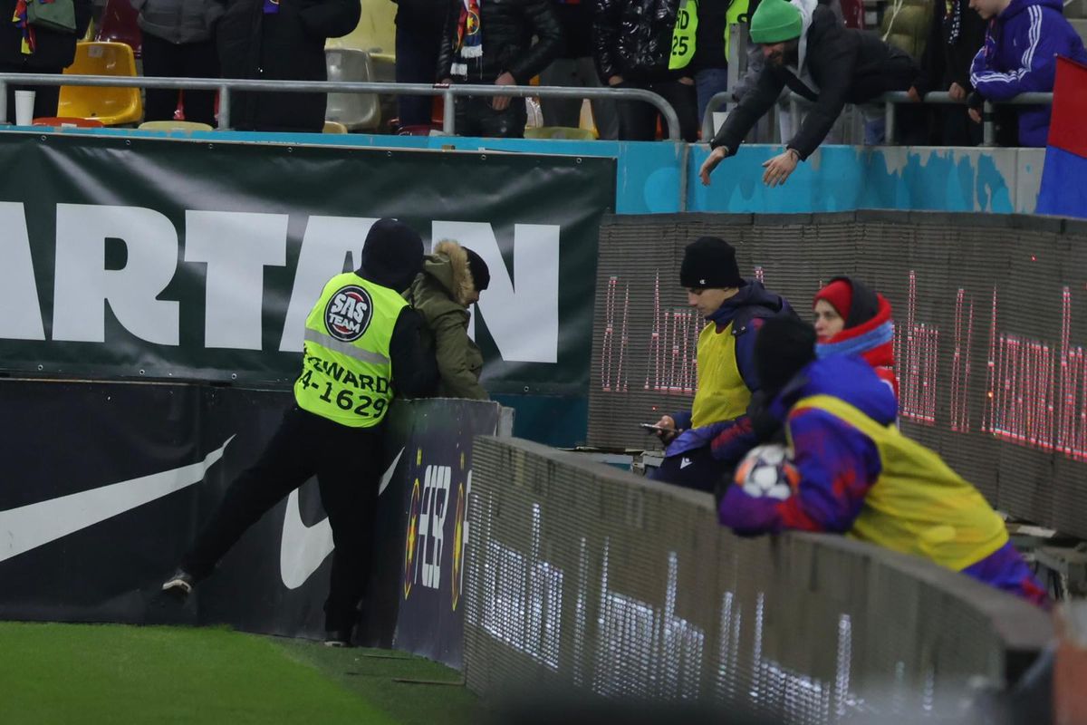 Nu s-a văzut la TV în FCSB - Sepsi 3-0 » Stewardul „l-a azvârlit” peste reclame
