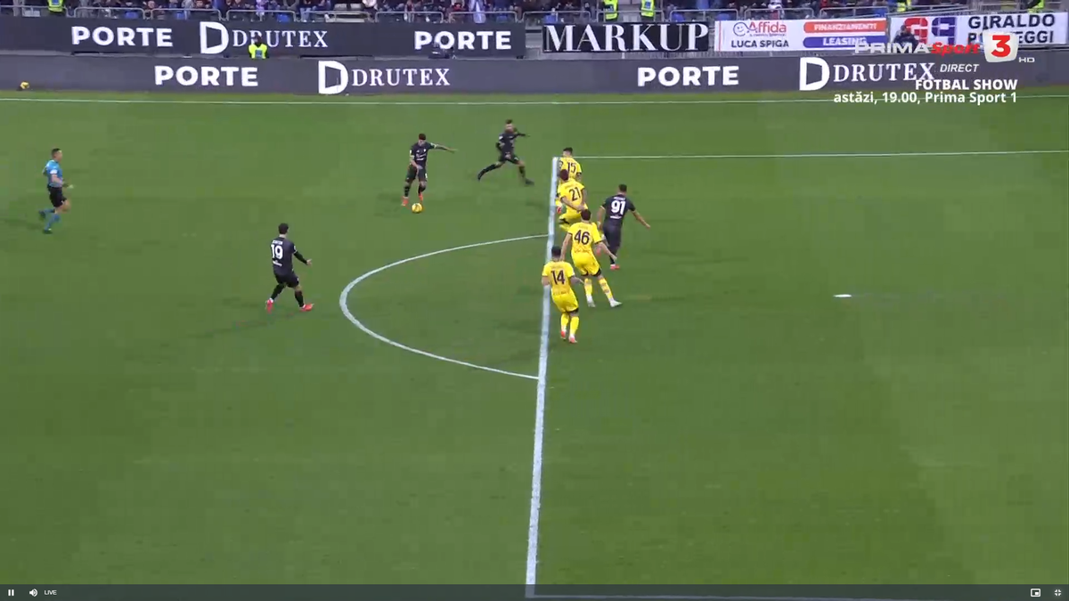 Golul lui Florinel Coman în Cagliari - Parma
