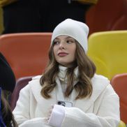 Antonia Salanta, iubita lui Daniel Bîrligea (24 de ani), a fost prezentă în tribunele Arenei Naționale pentru a-și susține partenerul în meciul cu FCSB - Sepsi, din runda #26 din Superliga