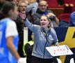 Helle Thomsen dând indicații în meciul dintre CSM București și HC Podravka FOTO Cristi Preda