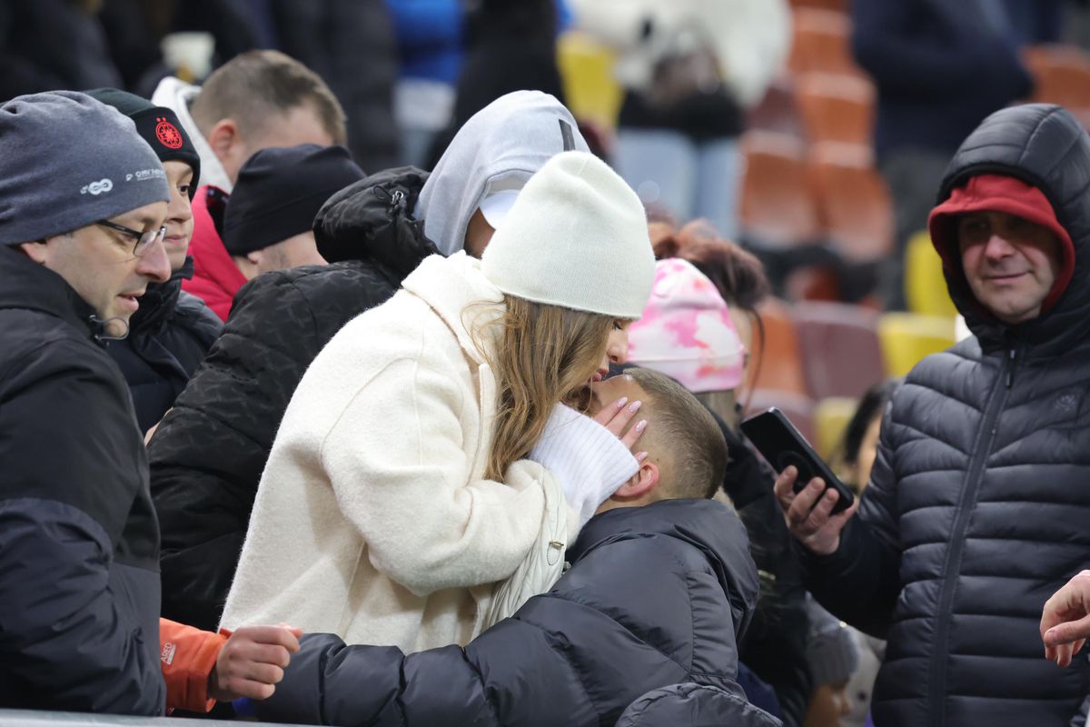 „Albă ca zăpada” a venit la FCSB - Sepsi să-și susțină iubitul fotbalist » Gest special surprins în minutul 8