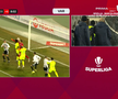 Golul lui Camara din U Cluj - Poli Iași, foto: captură de ecran Prima Sport