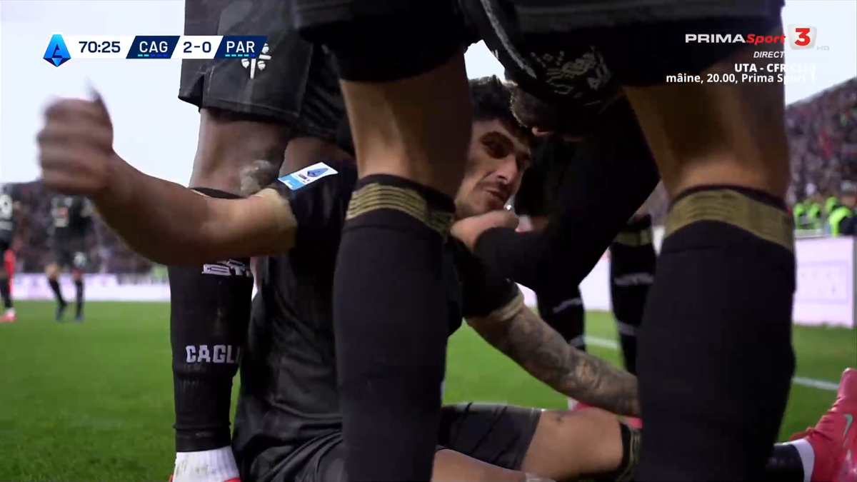 Notele primite de Florinel Coman în Italia, pentru debutul cu supergol în Cagliari - Parma: „Stadionul l-a răsfățat în restul meciului”