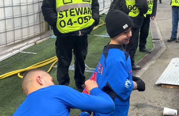 FCSB - Sepsi 3-0. Lacrimi de bucurie după gestul de suflet al lui Daniel Bîrligea: „Te iubesc!” » Moment emoționant surprins de reporterul GSP la Arena Națională