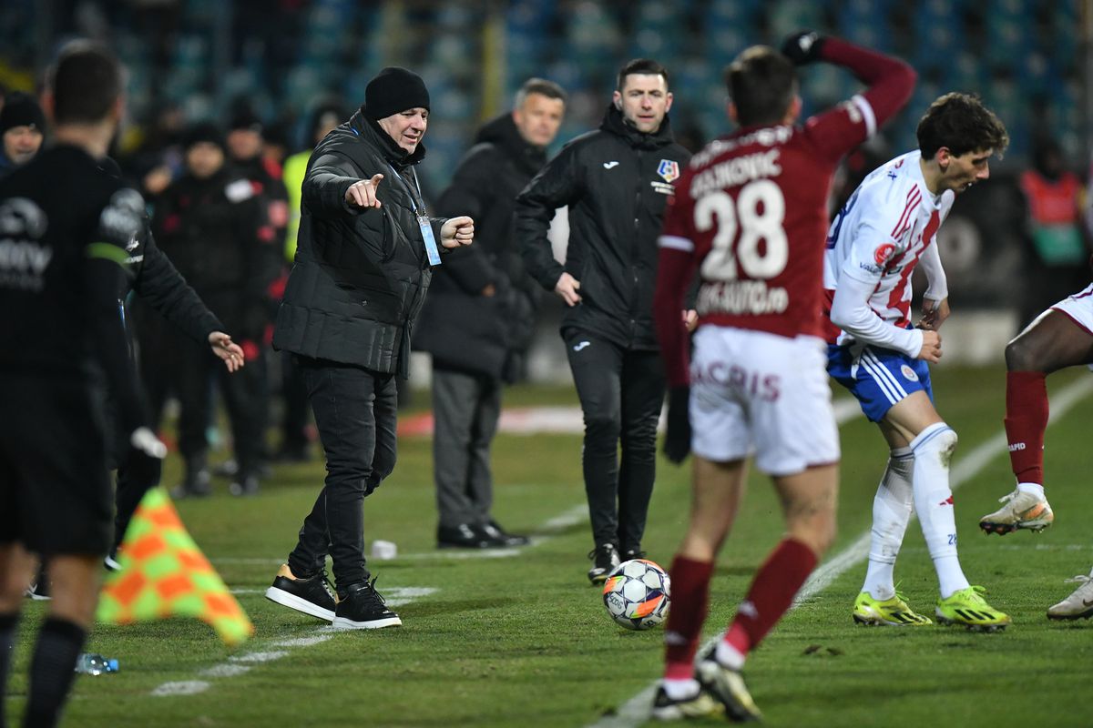 Marius Șumudică, la Oțelul - Rapid/ foto Cristi Preda (GSP)