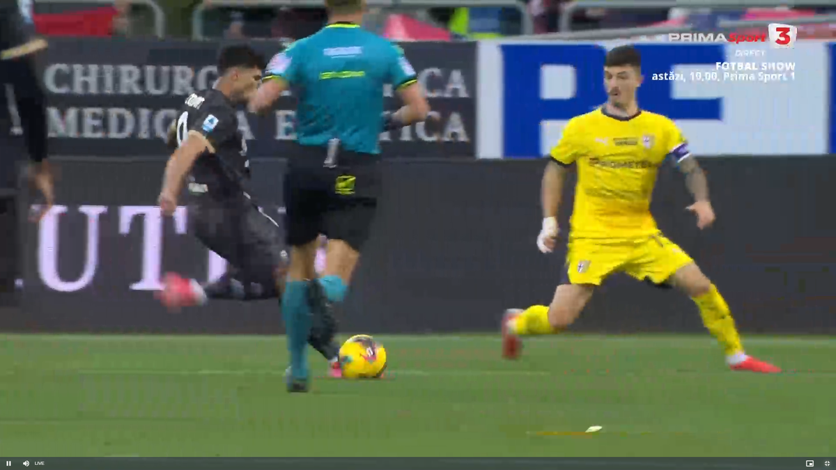 Golul lui Florinel Coman în Cagliari - Parma