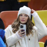 Antonia Salanta, iubita lui Daniel Bîrligea (24 de ani), a fost prezentă în tribunele Arenei Naționale pentru a-și susține partenerul în meciul cu FCSB - Sepsi, din runda #26 din Superliga