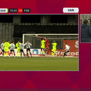 Golul lui Camara din U Cluj - Poli Iași, foto: captură de ecran Prima Sport