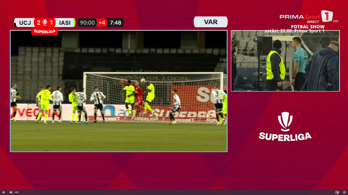 U Cluj - Poli Iași 2-2. Ioan Ovidiu Sabău explică de ce l-a schimbat la pauză pe Vladislav Blănuță și își strigă nemulțumirea: „NU ai voie!”