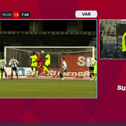 Golul lui Camara din U Cluj - Poli Iași, foto: captură de ecran Prima Sport