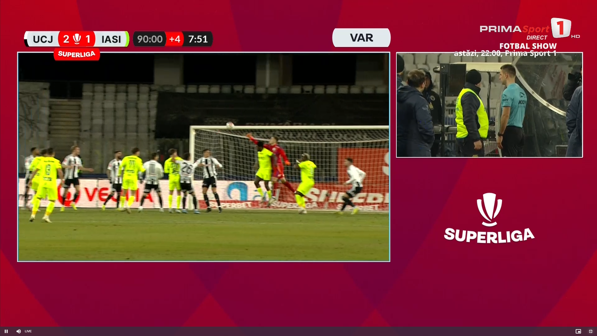 U Cluj - Poli Iași 2-2. Ioan Ovidiu Sabău explică de ce l-a schimbat la pauză pe Vladislav Blănuță și își strigă nemulțumirea: „NU ai voie!”