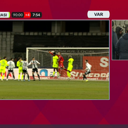 Golul lui Camara din U Cluj - Poli Iași, foto: captură de ecran Prima Sport