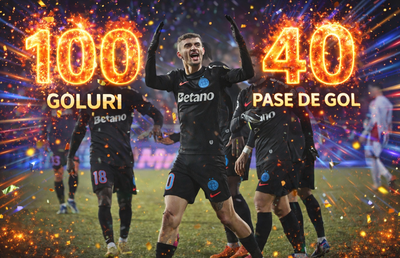 Florin Tănase, bornă colosală în victoria cu Oțelul! » A ajuns la 100 de goluri și 40 de pase pentru FCSB