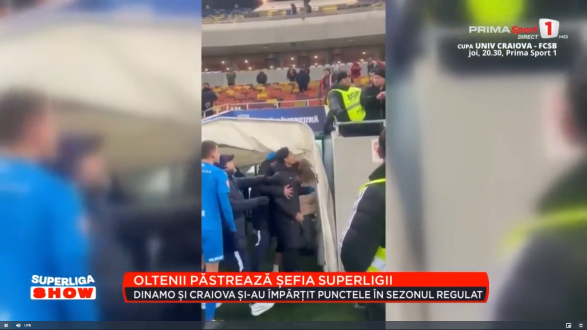 Condamnă momentele scandaloase de la Dinamo - Craiova: „E vorba de educație”