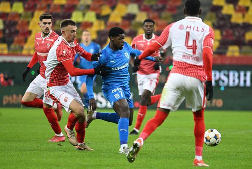 Steven Nsimba, în Dinamo - Universitatea Craiova // FOTO: Cristi Preda (GSP.ro)