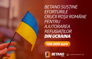 BETANO donează 100.000 de euro către Crucea Roșie Română pentru ajutorarea refugiaților din Ucraina