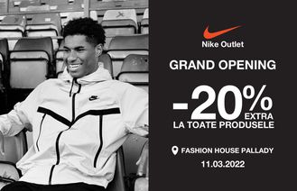 Distribuitorul Nike în Romania,Sport Time Trade deschide un nou magazin Nike Outlet in Fashion House Pallady