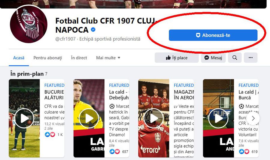 CFR Cluj și Rapid, singurele din România cu abonamente premium pe Facebook. Preț dublu față de Barcelona și Real Madrid!