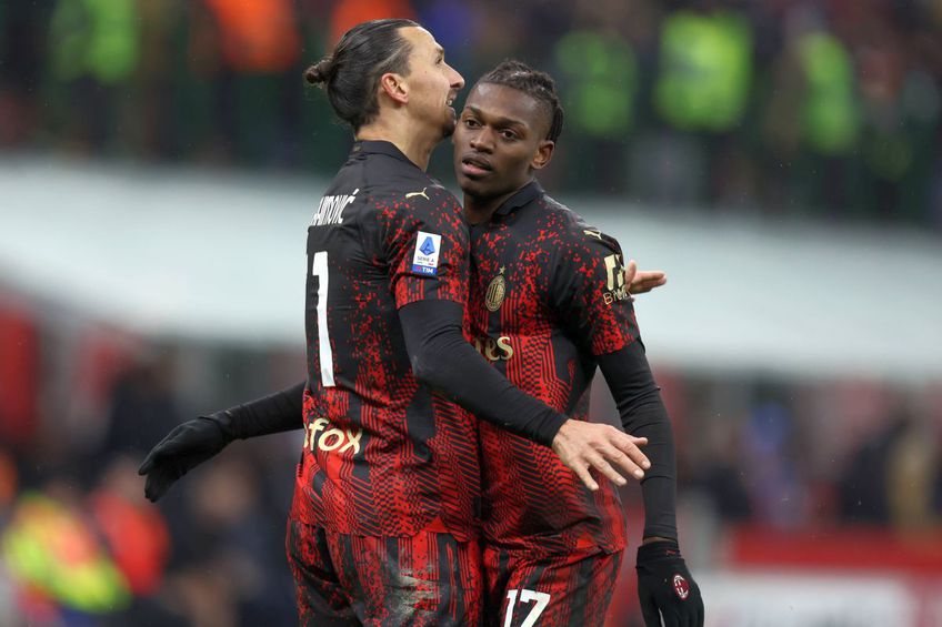 Rafael Leao și Zlatan Ibrahimovic/ foto Imago Images