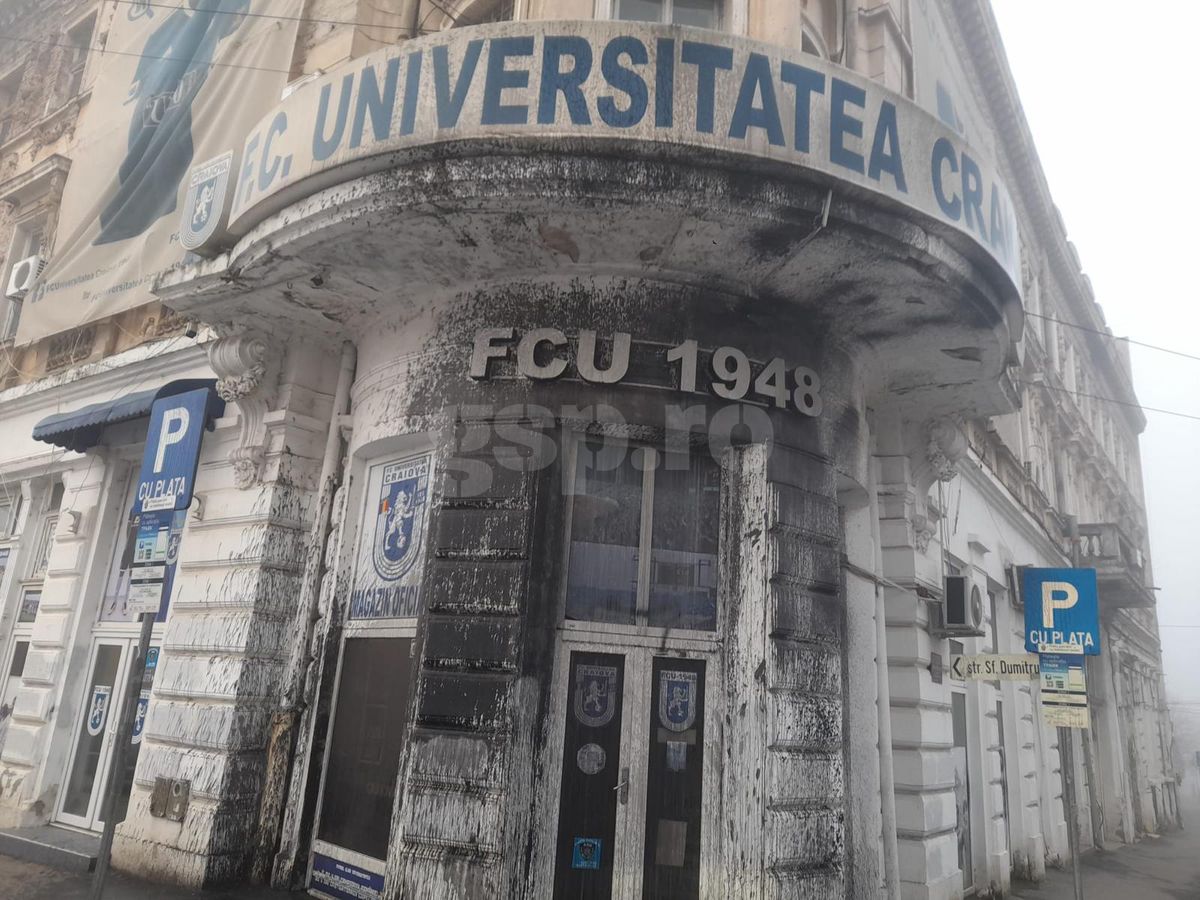 A început scandalul în Craiova, înainte de derby » Sediul FCU, vandalizat în această dimineață! + Reacția CSU Craiova