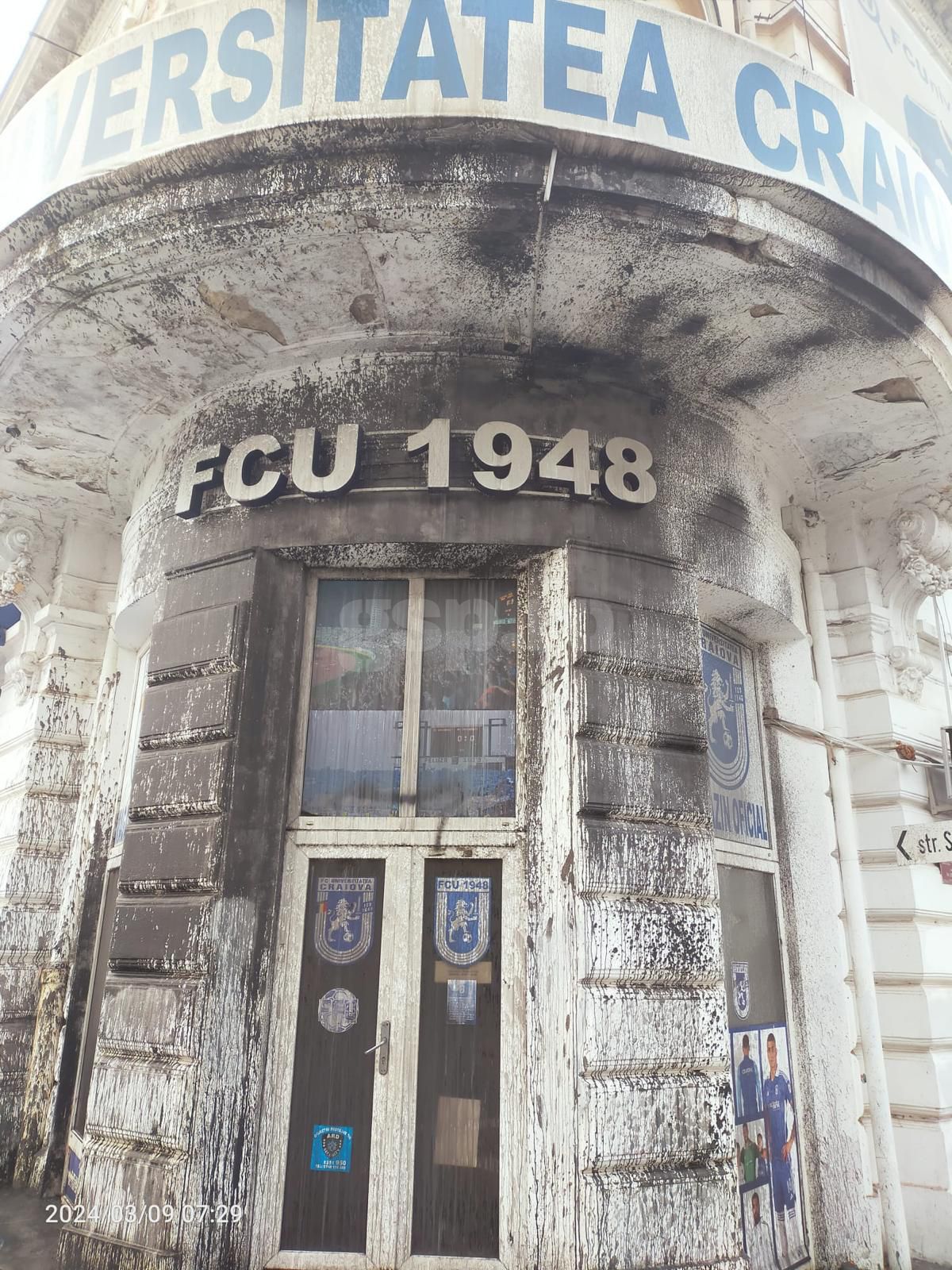 Sediul FCU Craiova, vandalizat de rivali