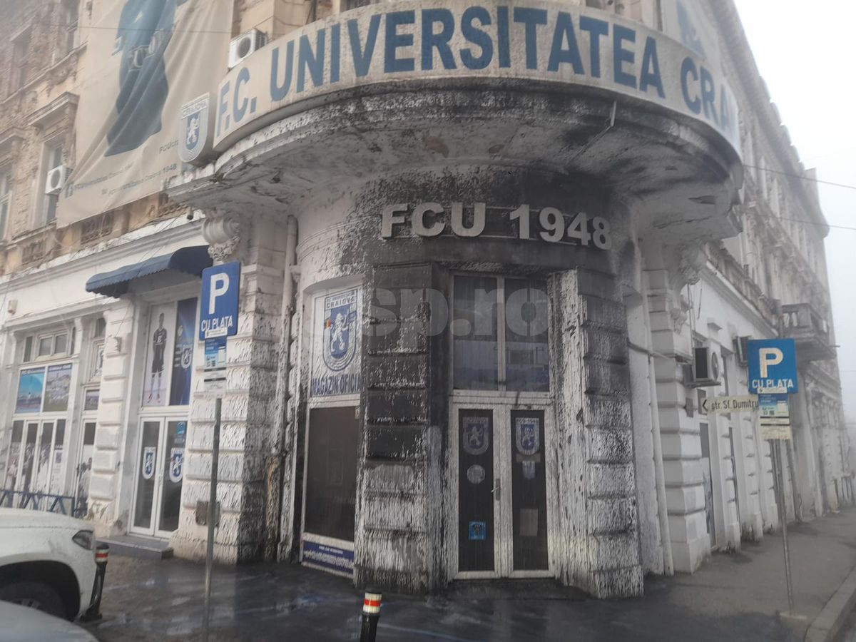 A început scandalul în Craiova, înainte de derby » Sediul FCU, vandalizat în această dimineață! + Reacția CSU Craiova