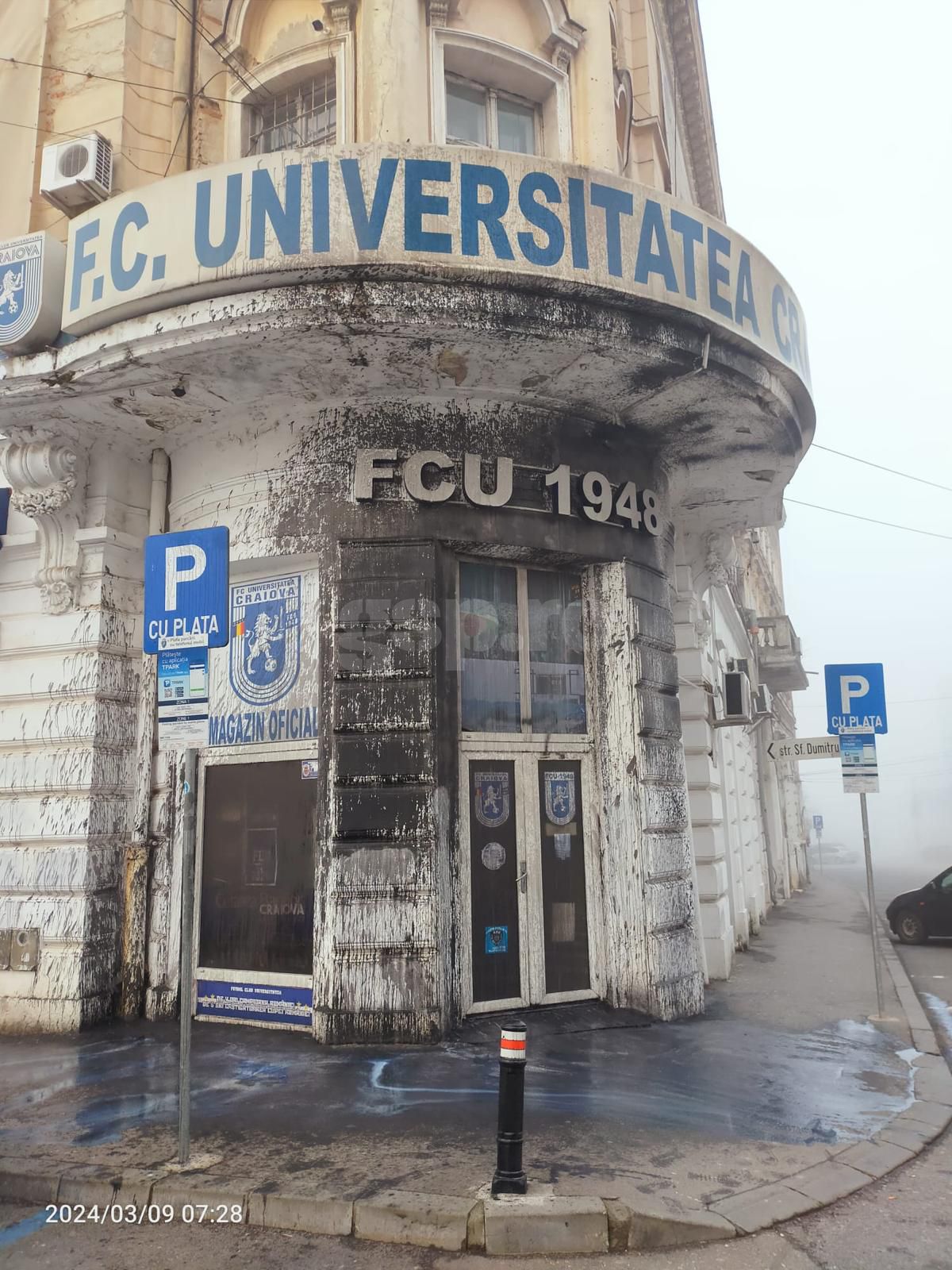 A început scandalul în Craiova, înainte de derby » Sediul FCU, vandalizat în această dimineață! + Reacția CSU Craiova