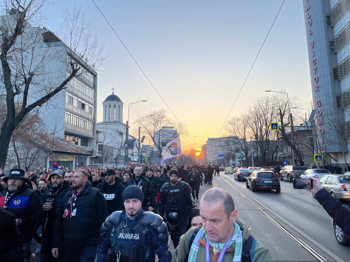 FCSB, cel mai scurt corteo din istorie » Cât a durat drumul organizat către derby-ul cu Rapid