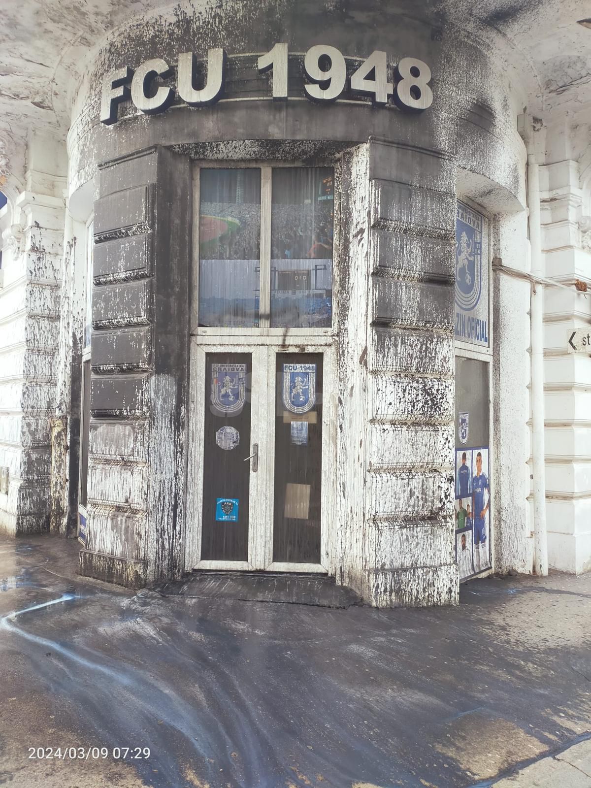 Sediul FCU Craiova, vandalizat de rivali