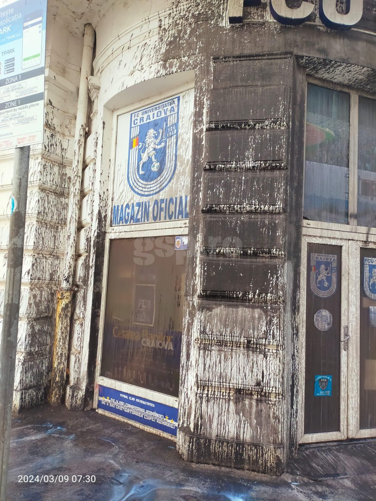 Sediul FCU Craiova, vandalizat de rivali