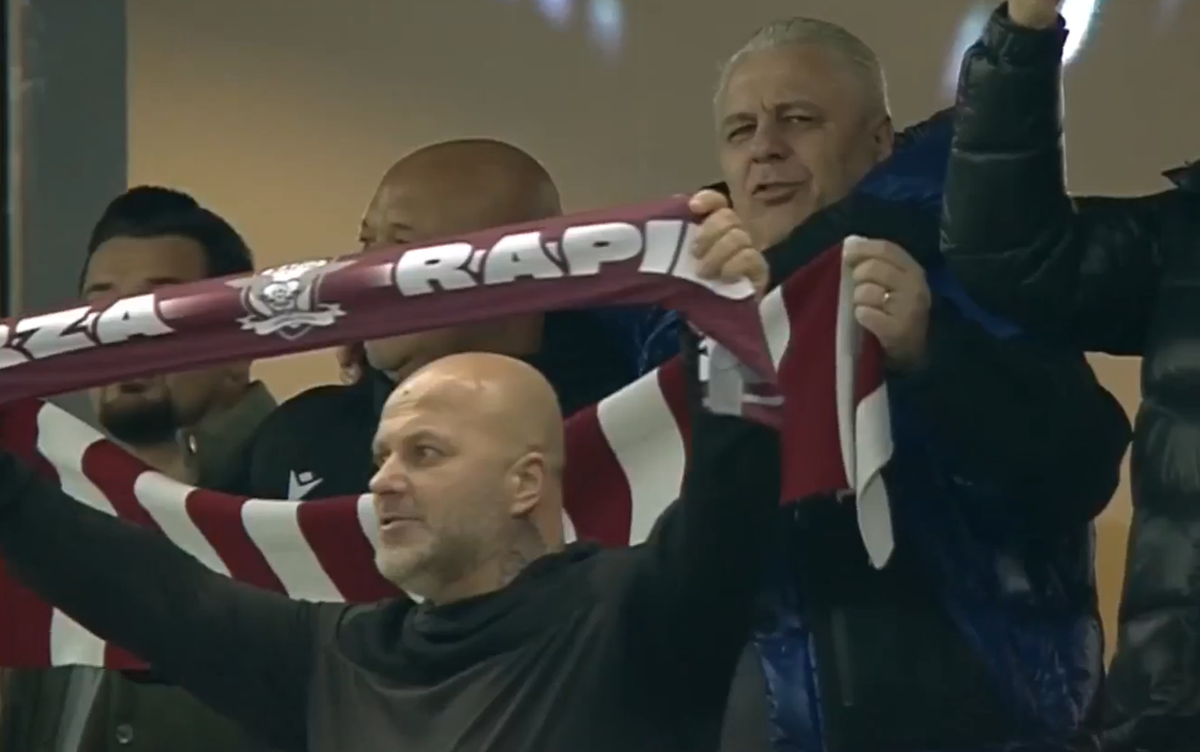 Rapid - FCSB: Șucu și Șumudică, spectacol în tribune