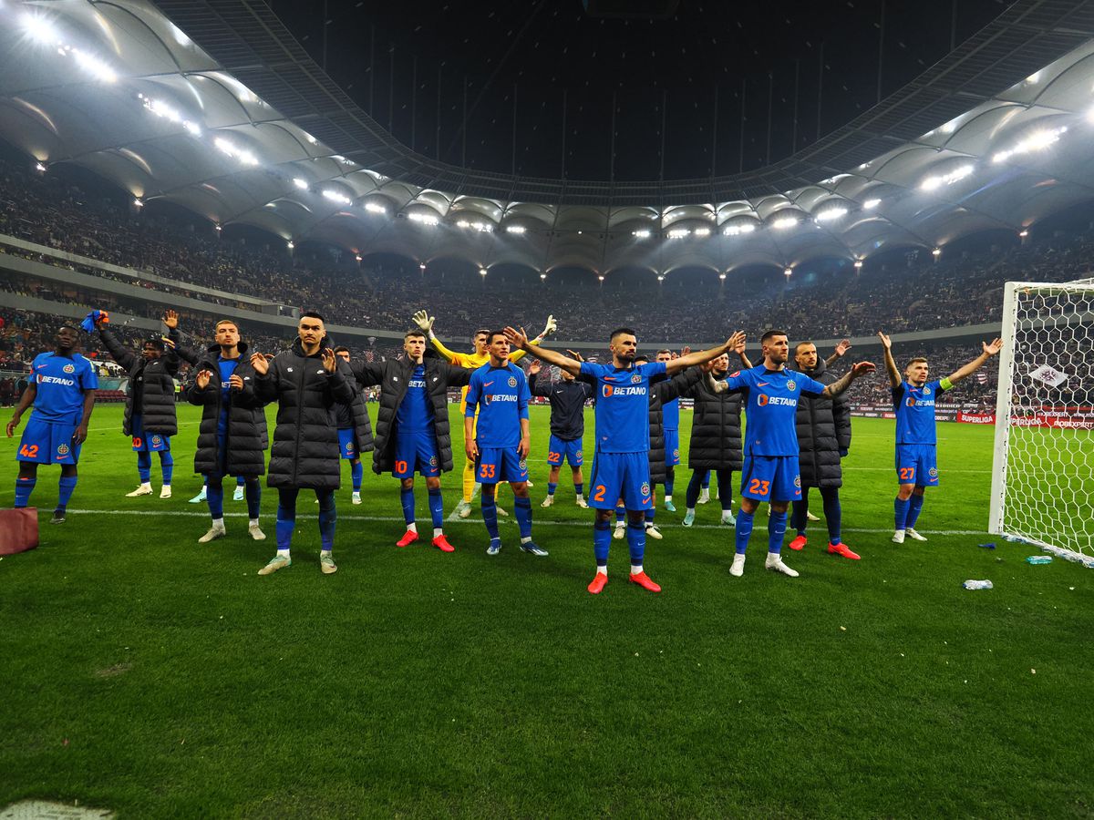 Imagini de la finalul meciului Rapid - FCSB