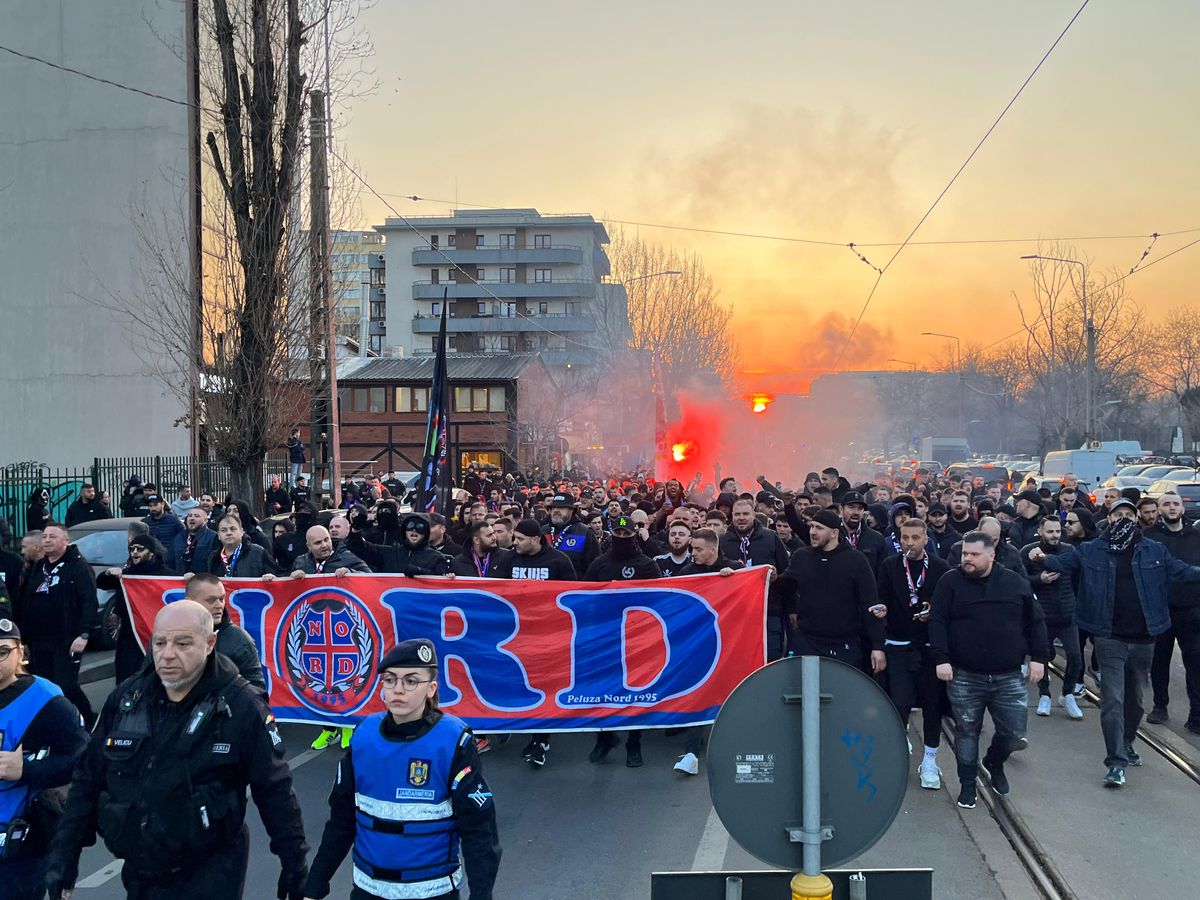 FCSB, cel mai scurt corteo din istorie » Cât a durat drumul organizat către derby-ul cu Rapid