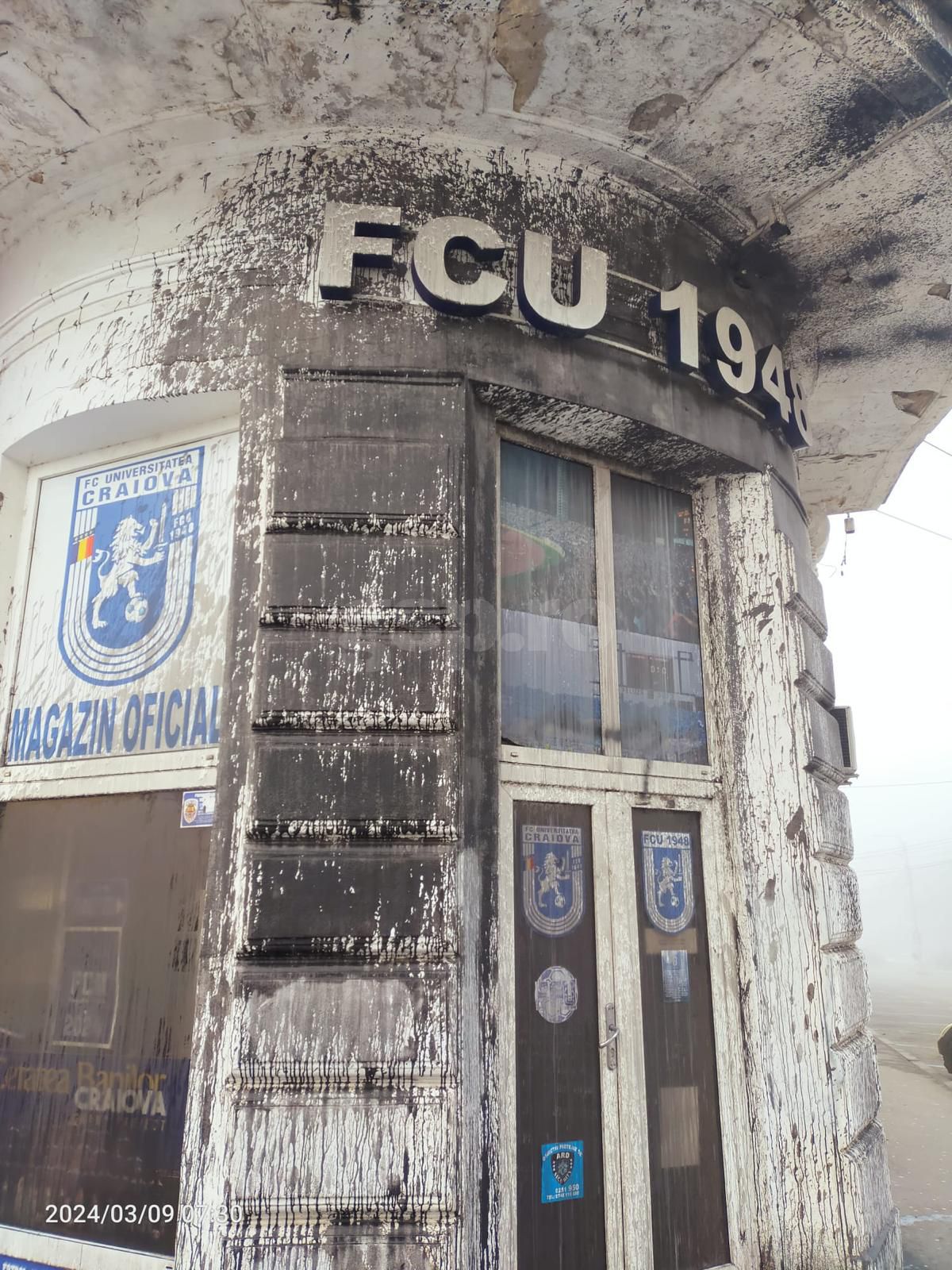 Sediul FCU Craiova, vandalizat de rivali