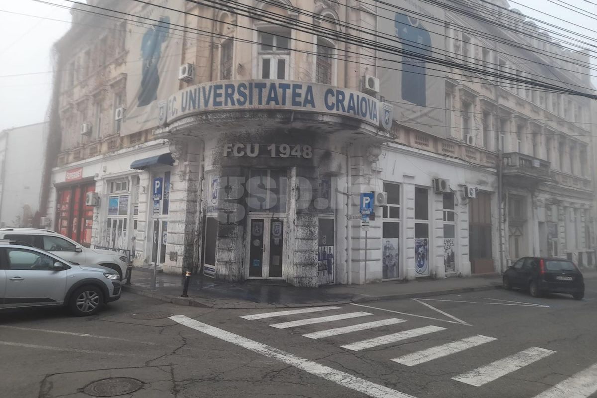 A început scandalul în Craiova, înainte de derby » Sediul FCU, vandalizat în această dimineață! + Reacția CSU Craiova