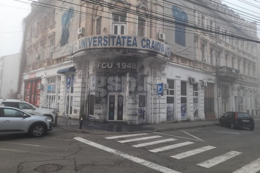 Sediul FCU Craiova, vandalizat înainte de meciul cu CSU Craiova