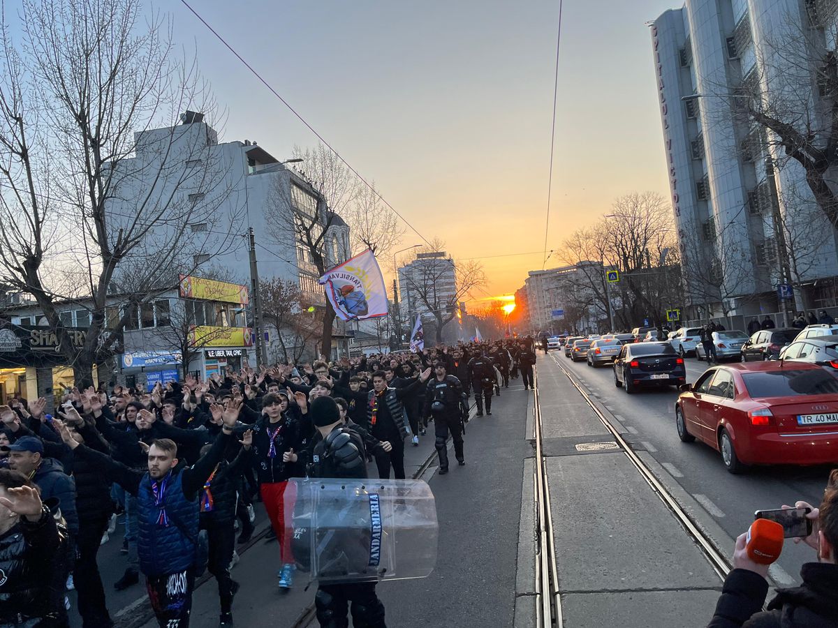 FCSB, cel mai scurt corteo din istorie » Cât a durat drumul organizat către derby-ul cu Rapid